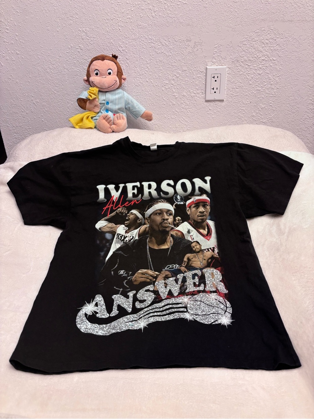 Ada Black Graphic 'Iverson Answer' Kids Tee